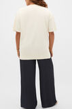 Boucle Oversized Knit Tee  Coconut Cream  hi-res