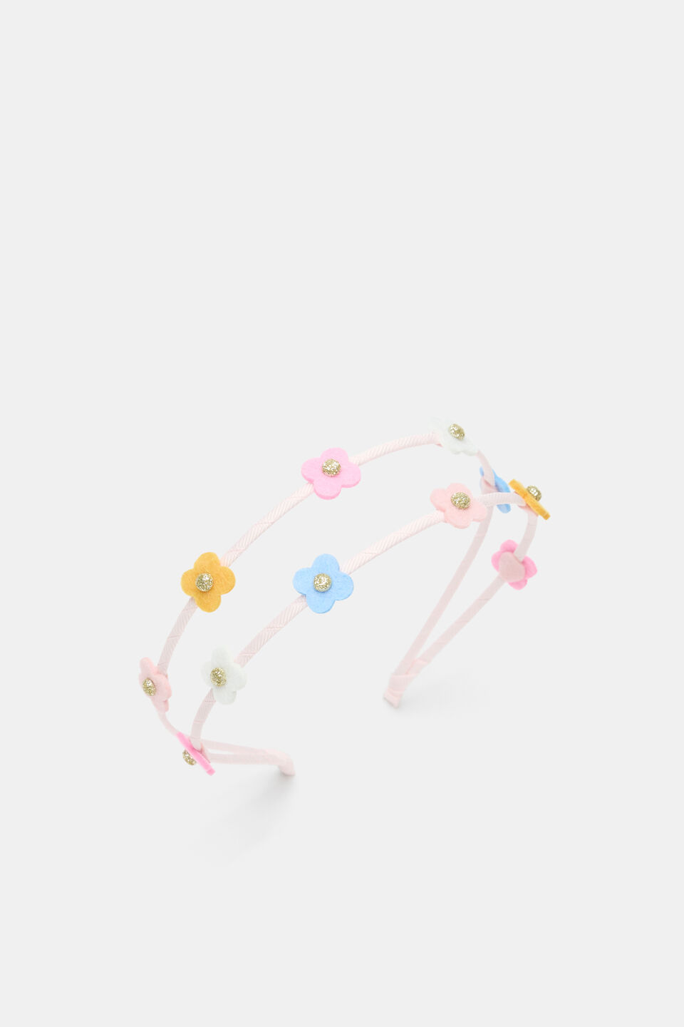 Flower Double Headband  Pink Lemonade