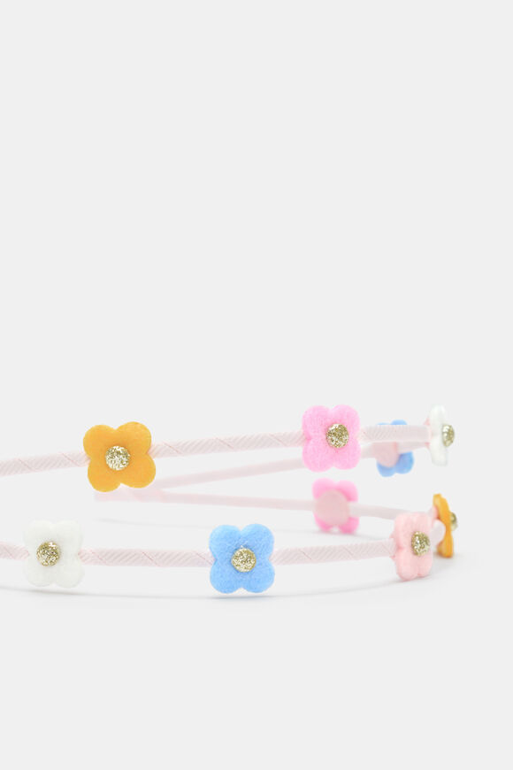Flower Double Headband  Pink Lemonade  hi-res