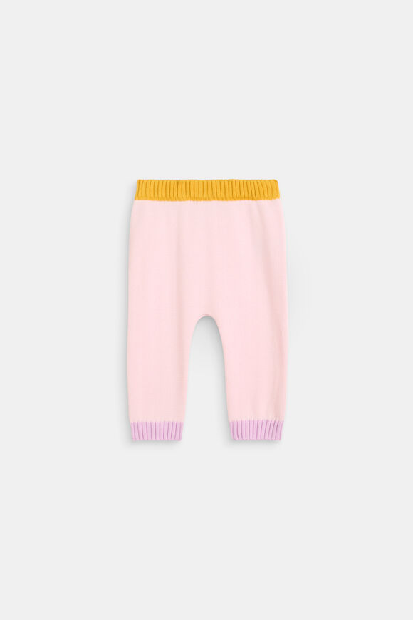 Colour Block Knit Pant  Pink Lemonade  hi-res