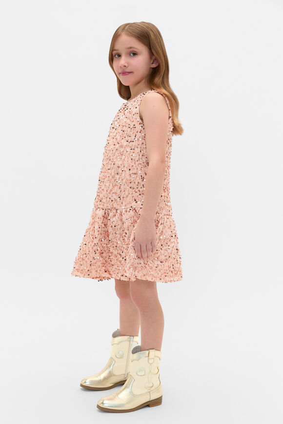Sequin Bubble Dress  Neutral  hi-res