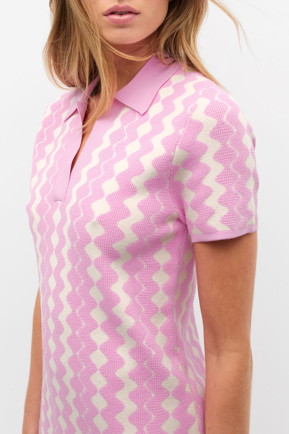 Jacquard Knit Mini Dress  Fairy Floss