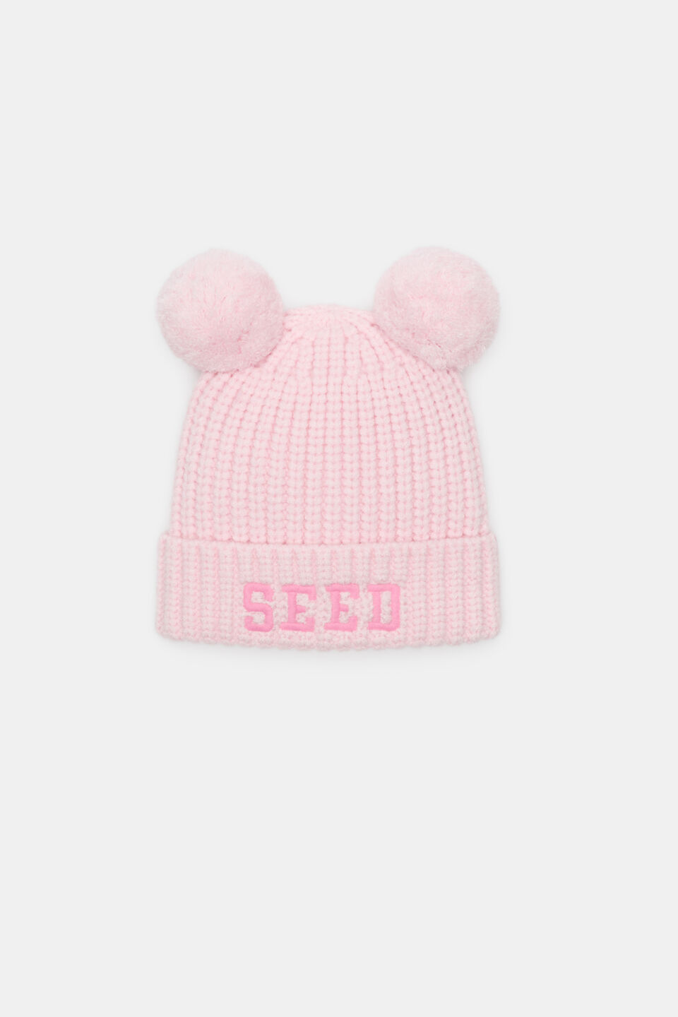 Mini Seed Embroidered Beanie  Pink Lemonade