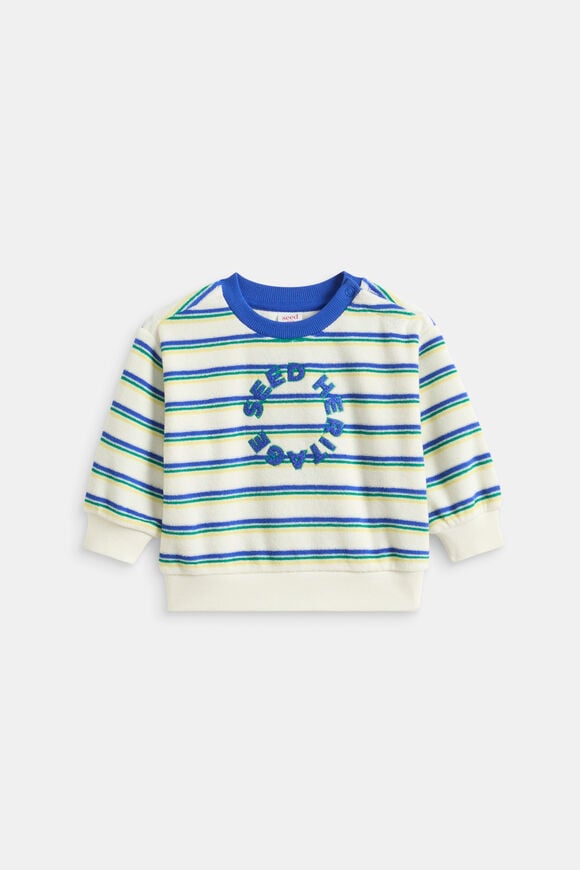 Stripe Towelling Sweat  Multi  hi-res