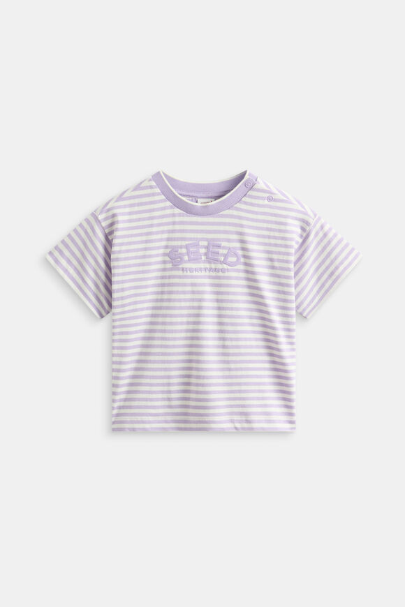 Core Stripe Logo Tee  Lilac  hi-res