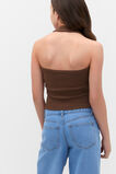 Rib Halter Tank  Chocolate  hi-res
