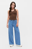 Rib Halter Tank  Chocolate  hi-res