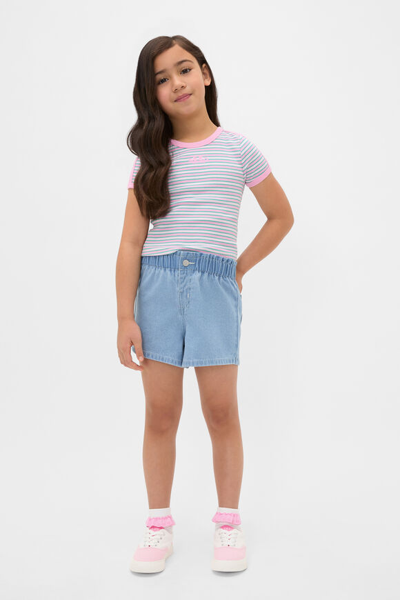 Stripe Logo Rib Tee  Multi  hi-res
