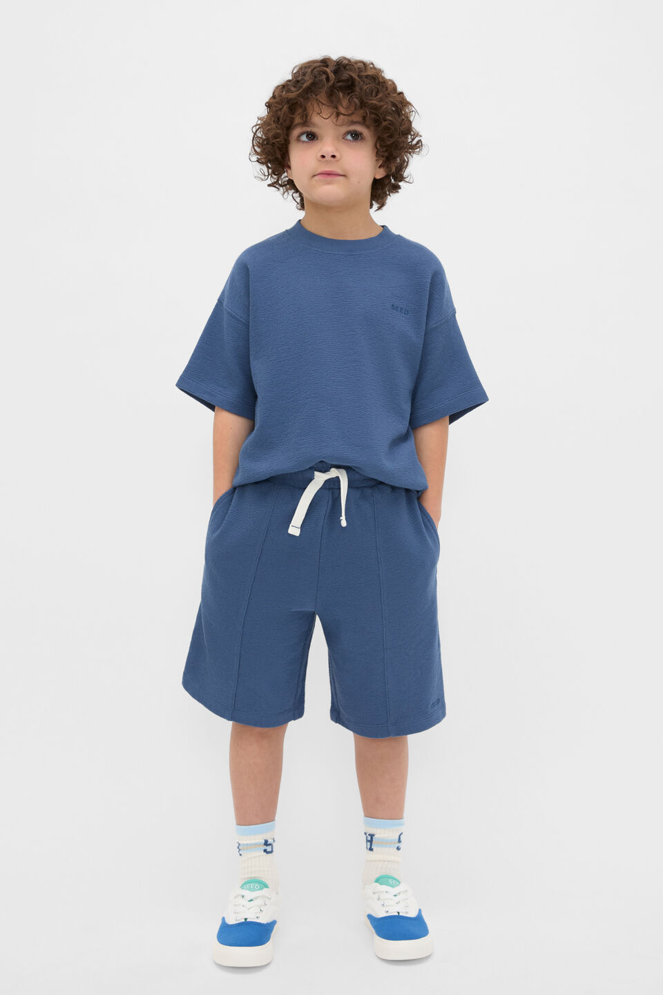 Texture Tee  Washed Navy