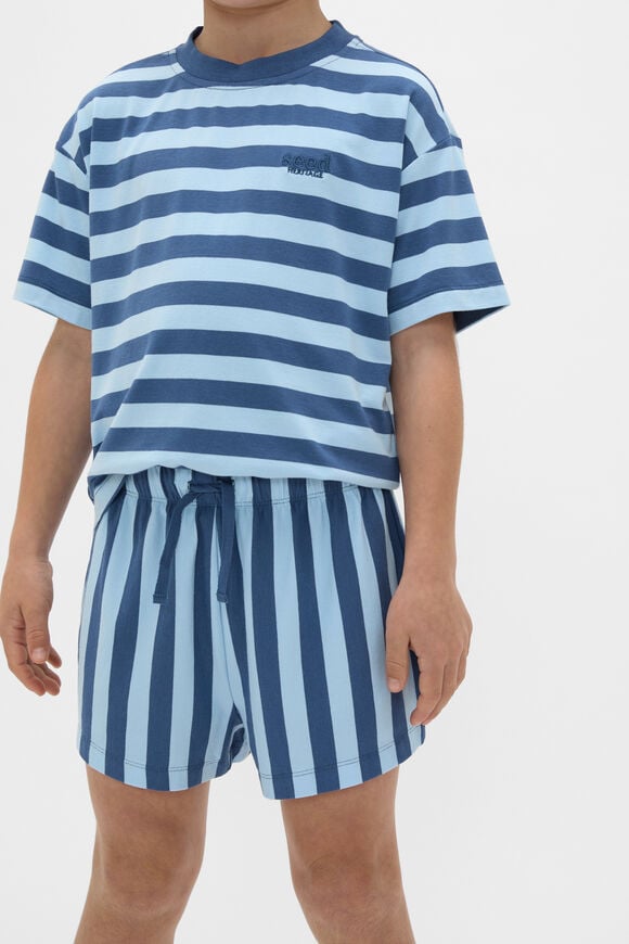 Stripe Logo Pyjama  Washed Navy Stripe  hi-res