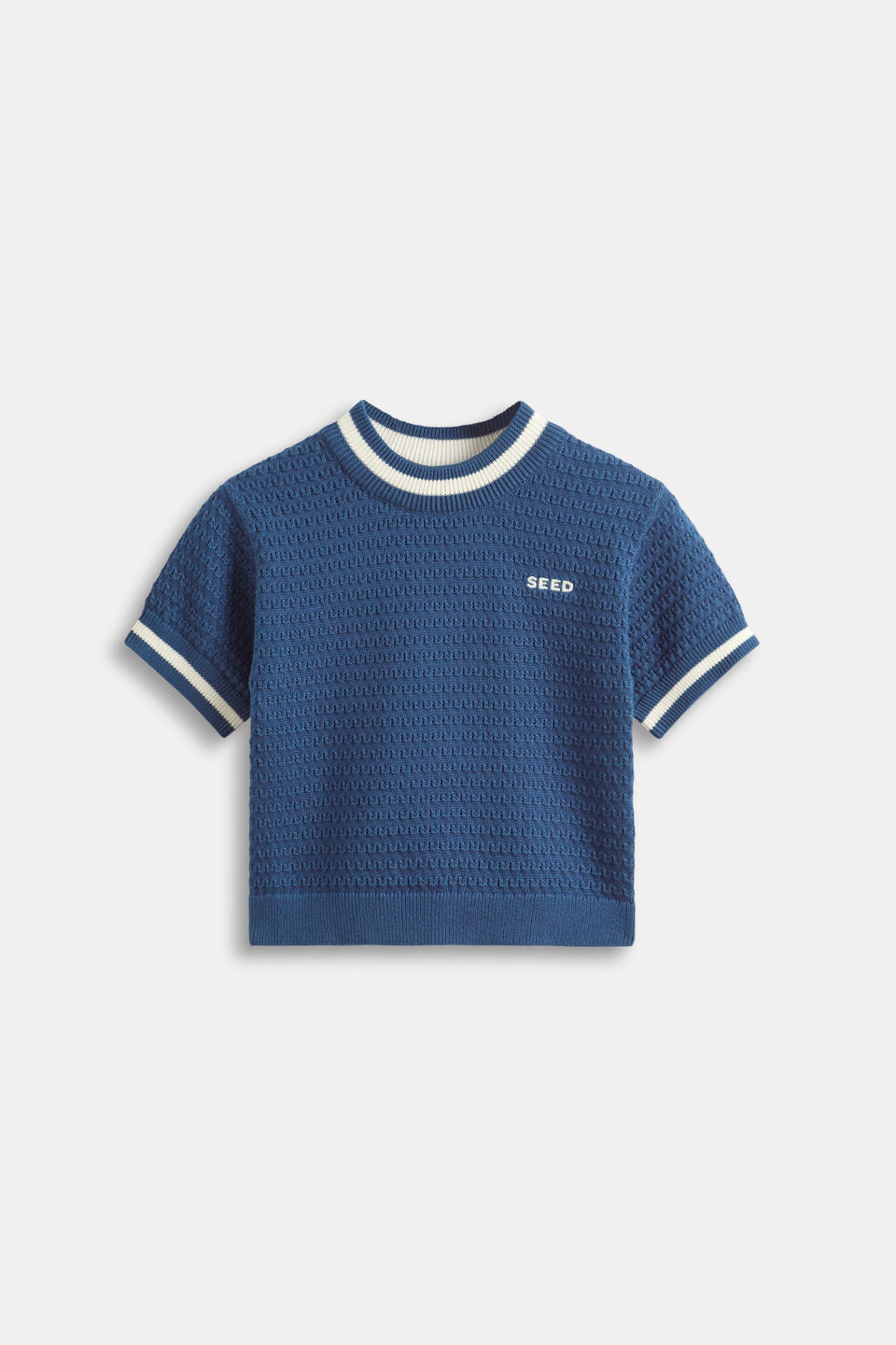 Relaxed Knit Tee  Washed Navy