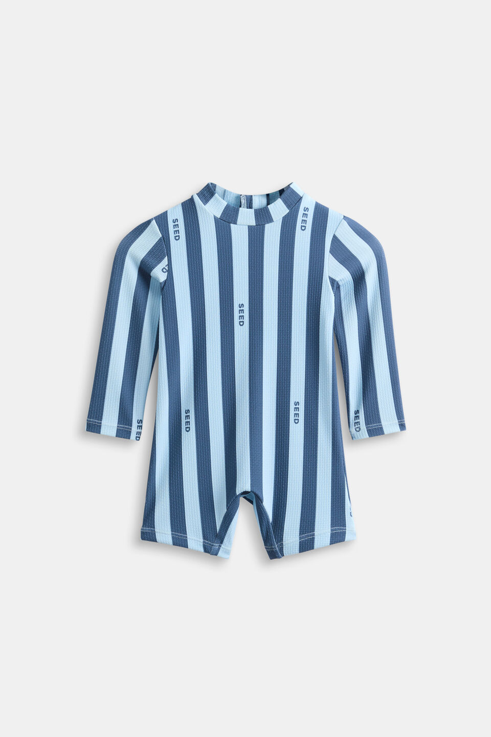 Stripe Logo Swimsuit  Washed Navy Stripe