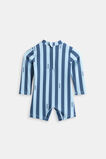 Stripe Logo Swimsuit  Washed Navy Stripe  hi-res