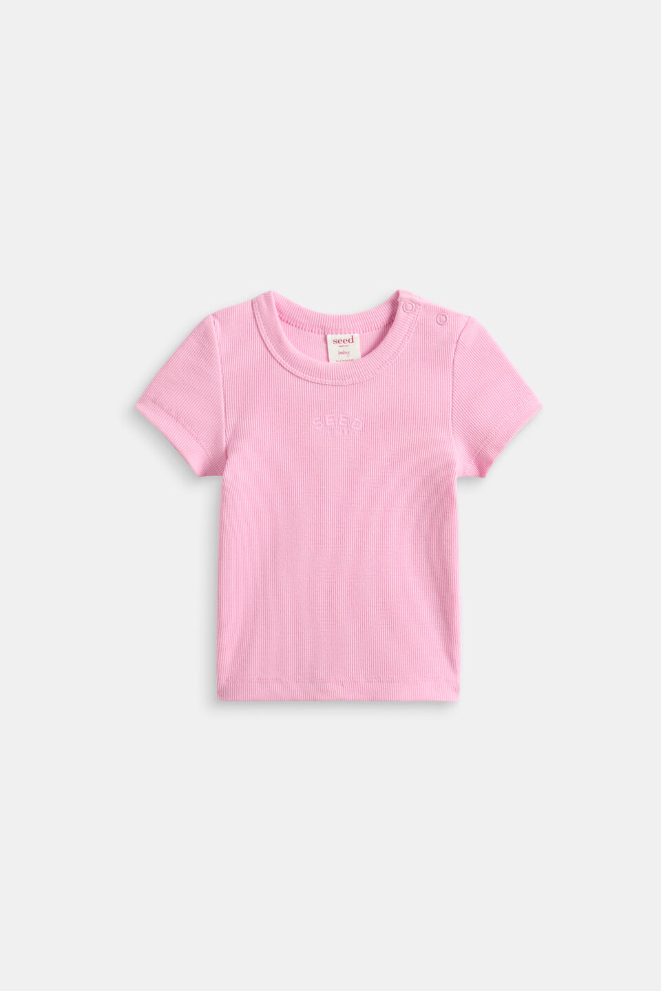 Core Logo Rib Tee  Candy Pink