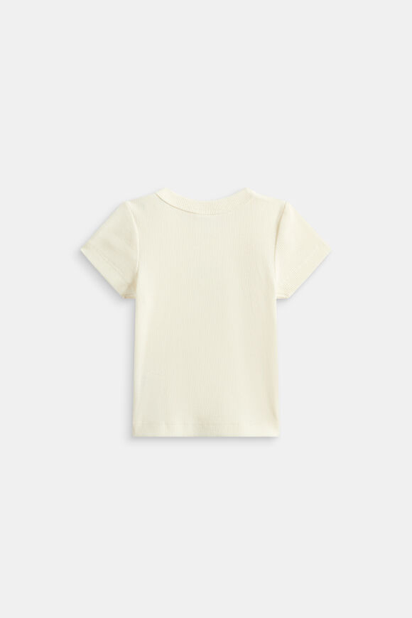 Core Logo Rib Tee  Classic Cream  hi-res