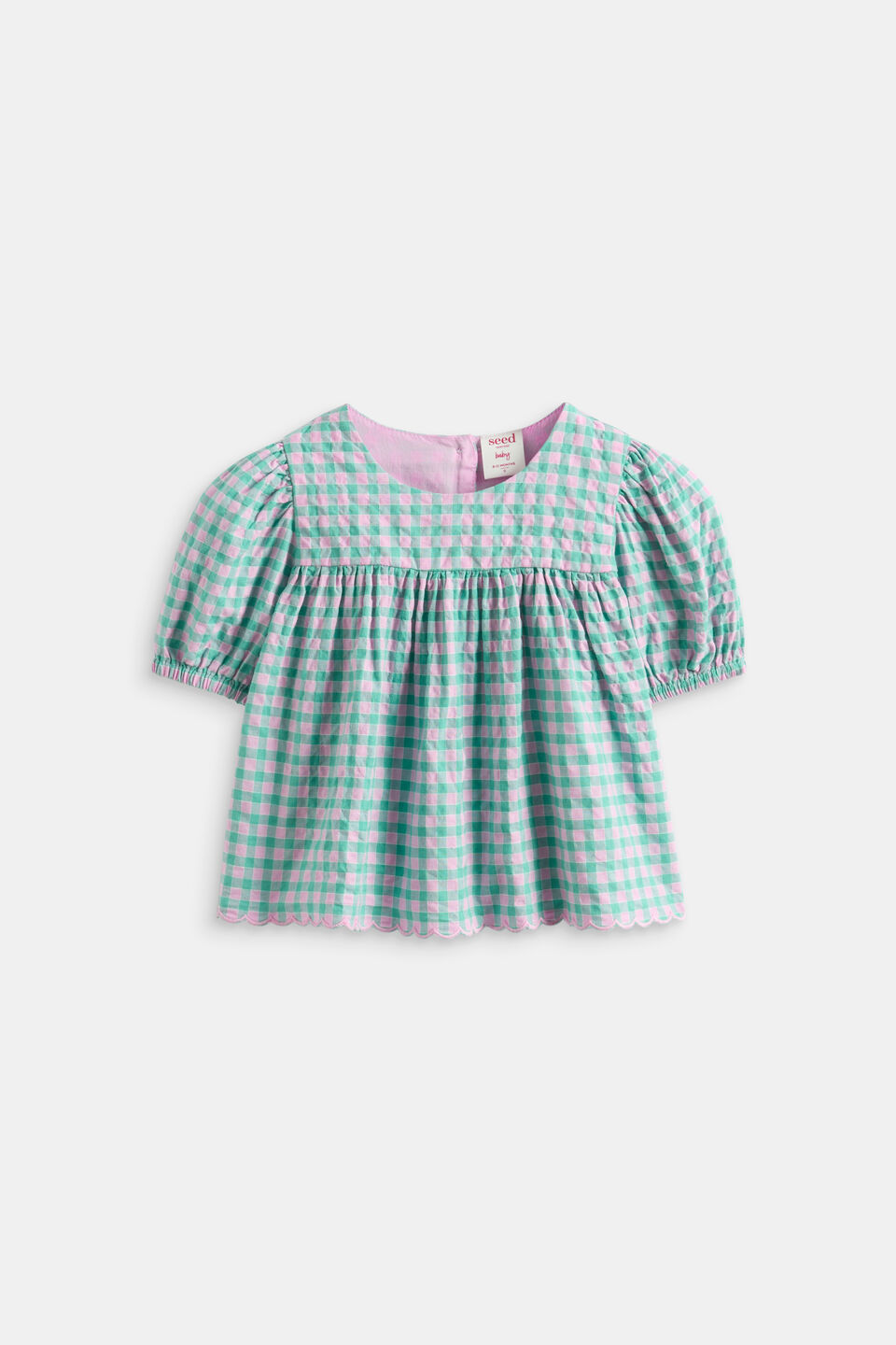 Gingham Top  Mint