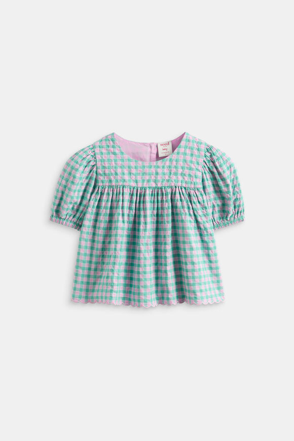 Gingham Top  Mint  hi-res