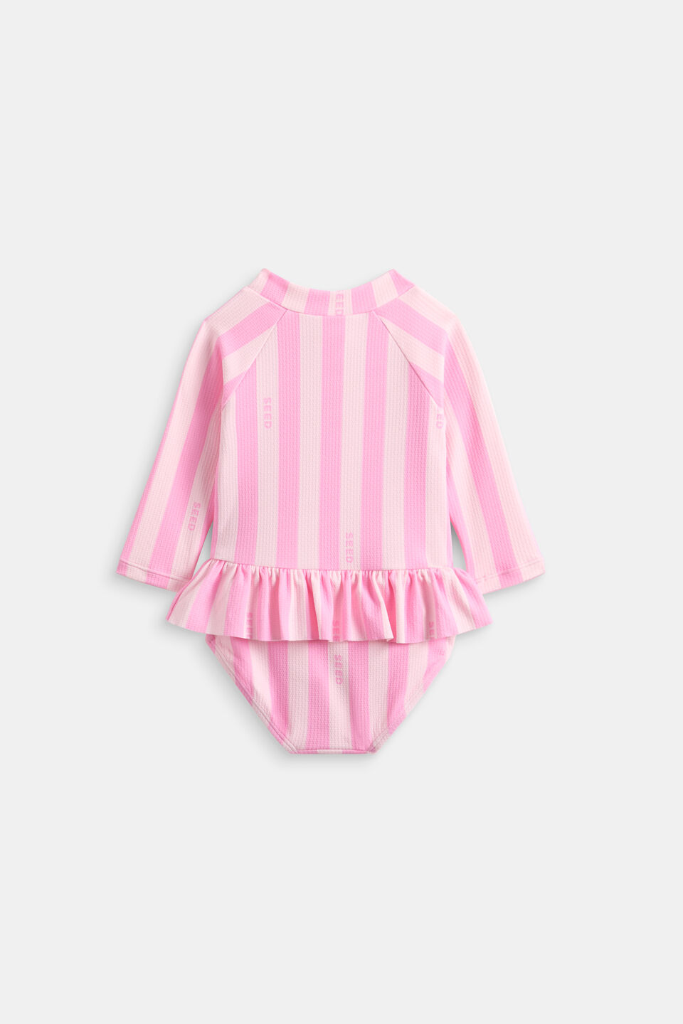 Stripe Logo Rashsuit  Candy Pink Stripe