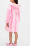 Swim Zip Poncho  Candy Pink Stripe  hi-res