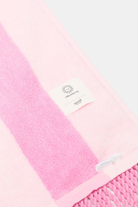 Beach Towel  Candy Pink Stripe  hi-res