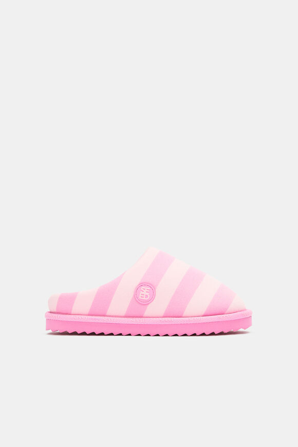 Mule Slipper  Candy Pink Stripe  hi-res