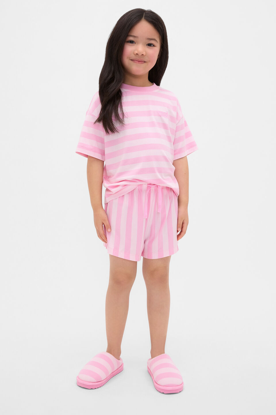 Mule Slipper  Candy Pink Stripe