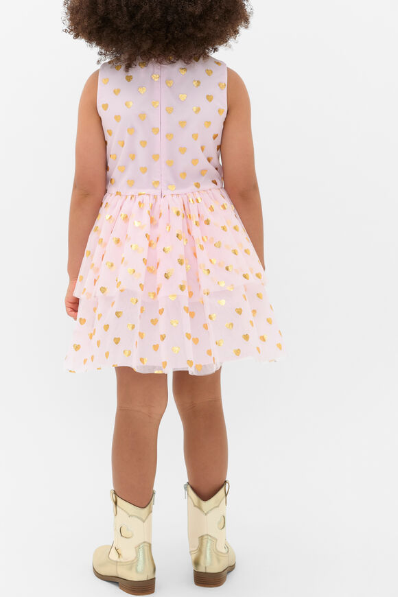 Foil Heart Dress  Pink Lemonade  hi-res