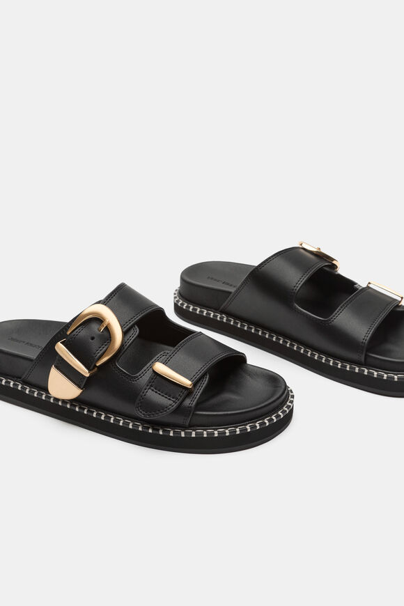 Sienna Buckle Slide  Black  hi-res