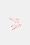 Flocked Bear Snaps  Pink Lemonade  hi-res