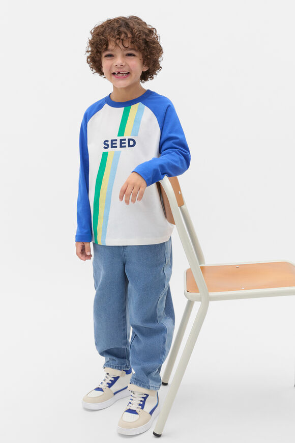Logo Raglan Tee  Cobalt  hi-res