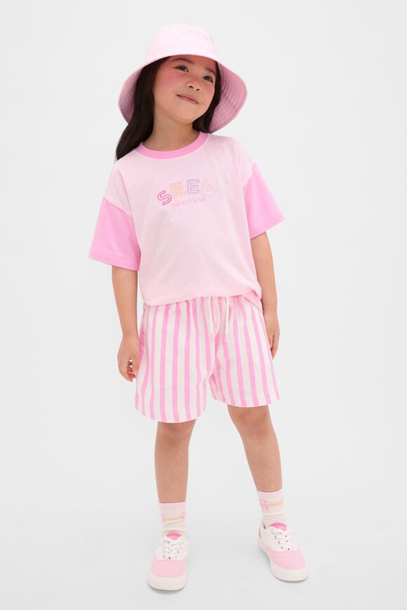 Colour Block Logo Tee  Pink Lemonade  hi-res