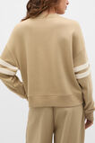 Contrast Detail Crew Neck Sweat  Caramel Clay  hi-res