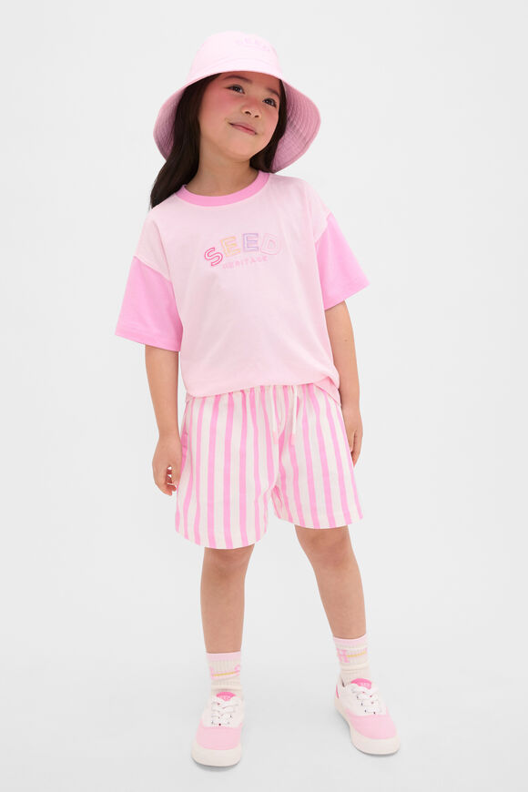 Colour Block Logo Tee  Pink Lemonade  hi-res