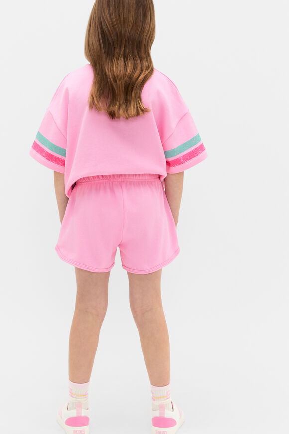 Striped Runner Short  Candy Pink  hi-res