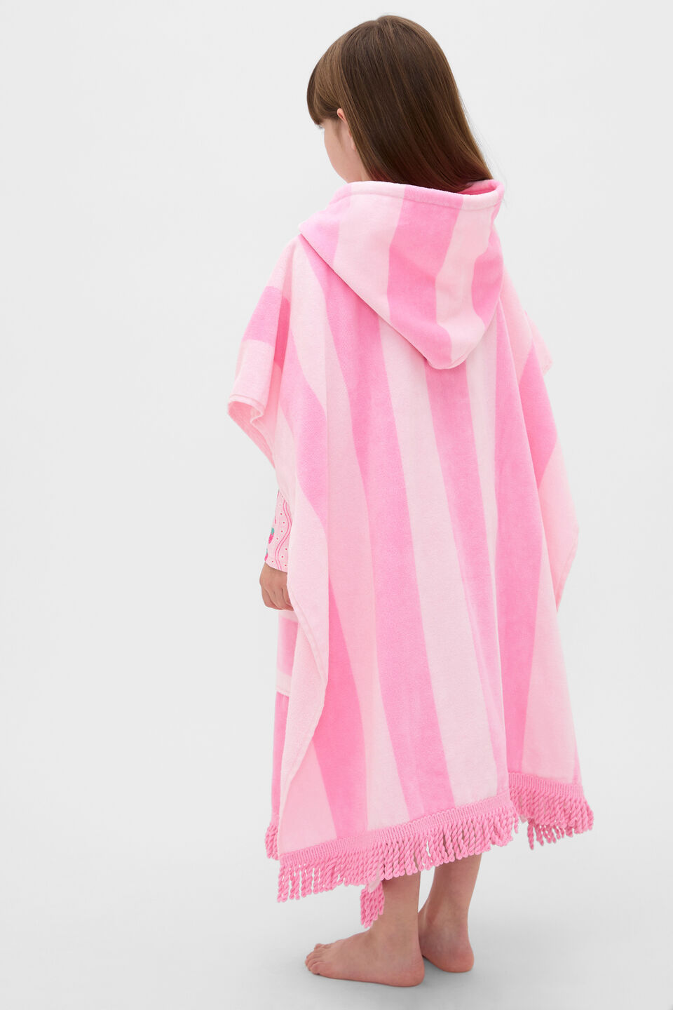 Hooded Towel  Candy Pink Stripe