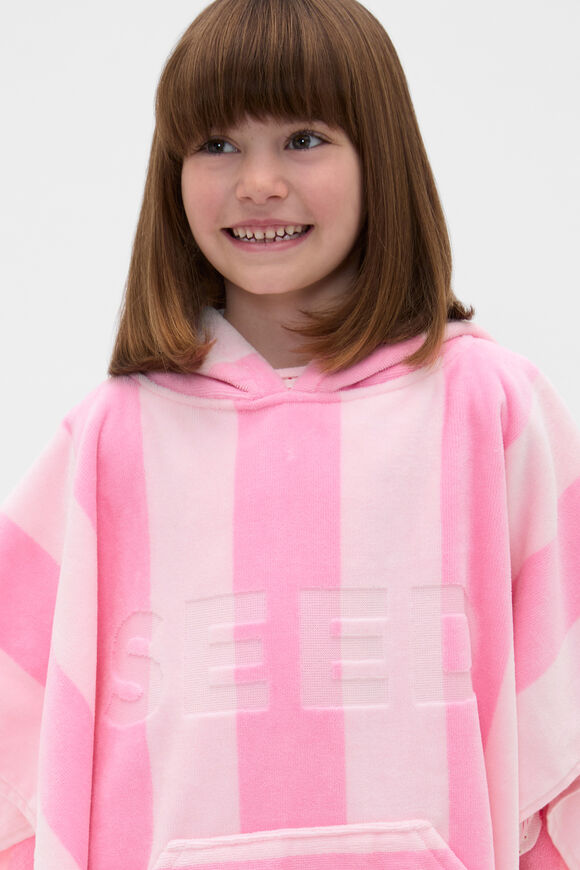 Hooded Towel  Candy Pink Stripe  hi-res
