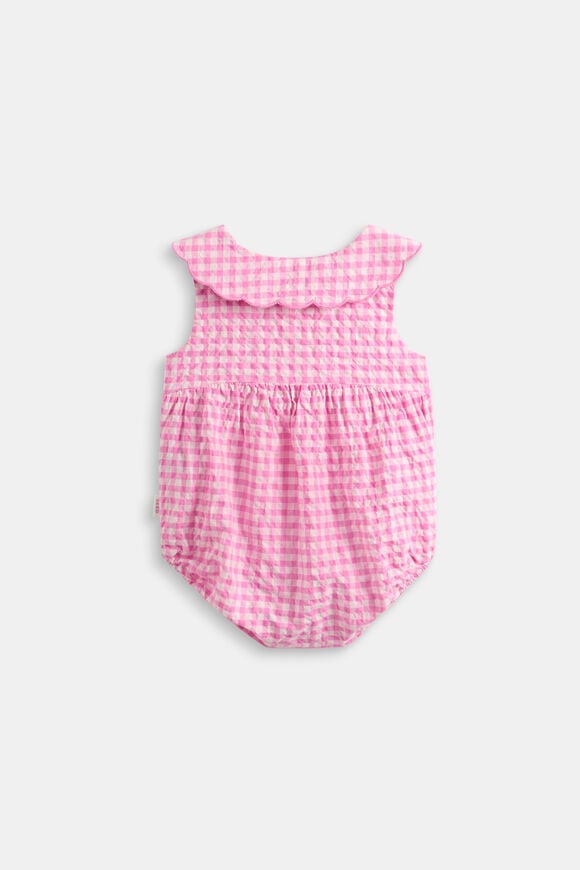 Gingham Scallop Romper  Wild Berry  hi-res