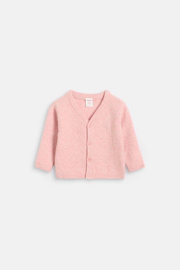 Leaf Knit Cardigan  Blush Pink Marle  hi-res