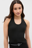 Rib Halter Tank  Black  hi-res
