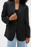 Wool Blend Blazer  Black  hi-res