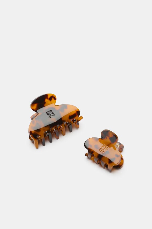 Seed Mini Hair Claw Set  Dark Tort  hi-res