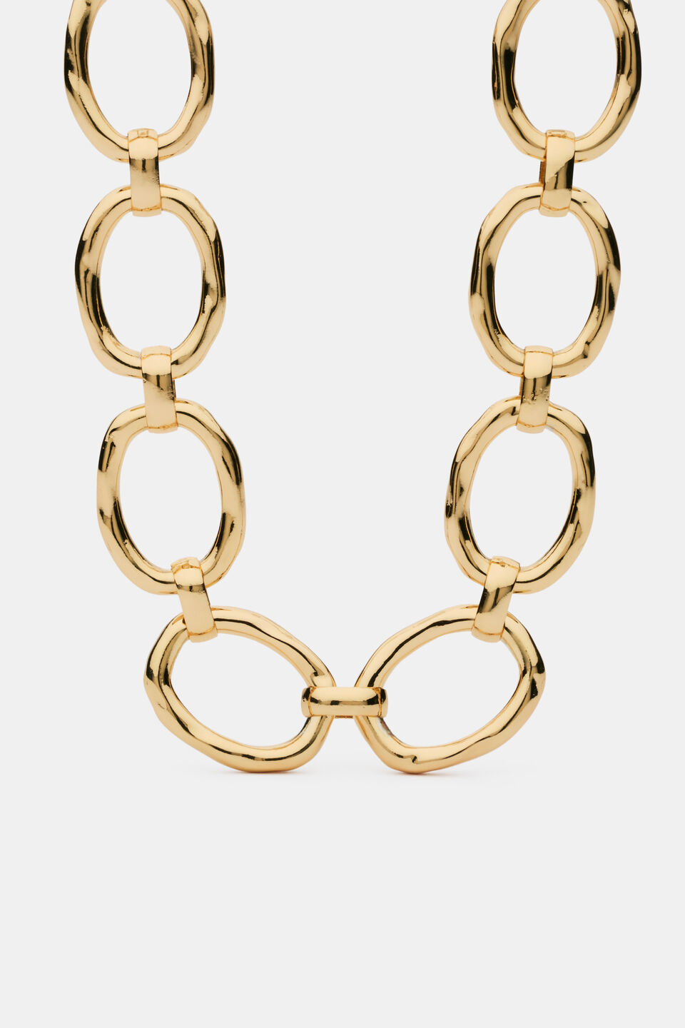 Large Link Necklace  Gold