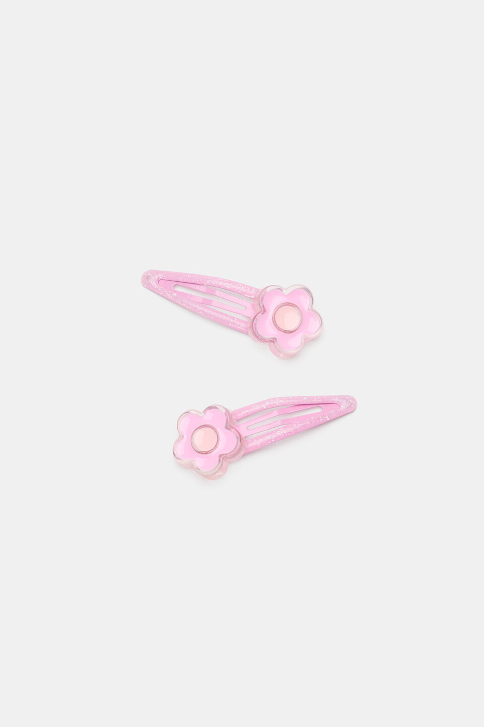 Flower Resin Snaps  Candy Pink