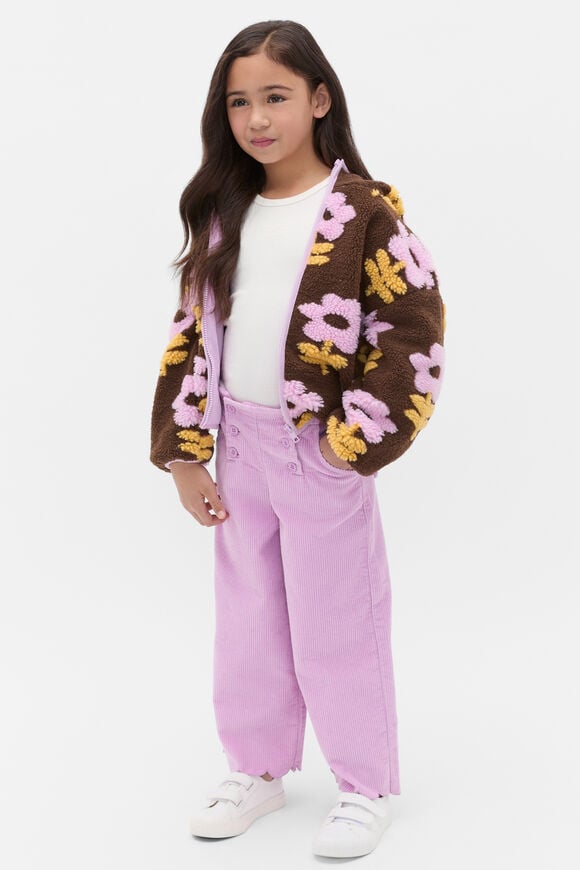 Floral Teddy Jacket  Cacao  hi-res