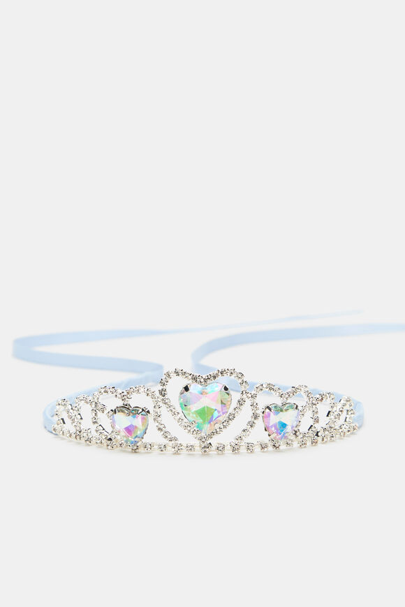 Crystal Heart Tiara  Ice Blue  hi-res