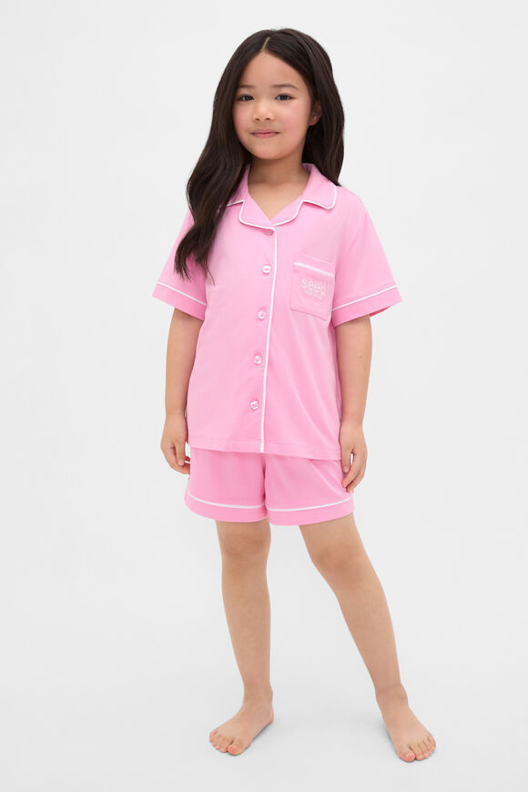 Piped Jersey SS Pyjama  Candy Pink  hi-res