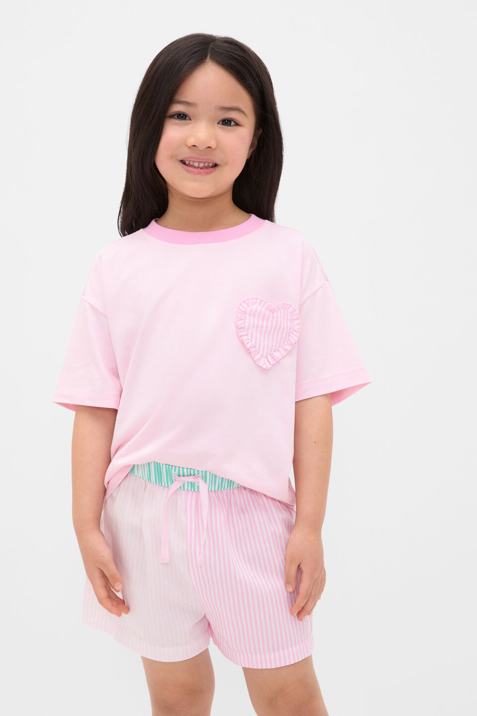 Heart Pocket Pyjama  Pink Lemonade