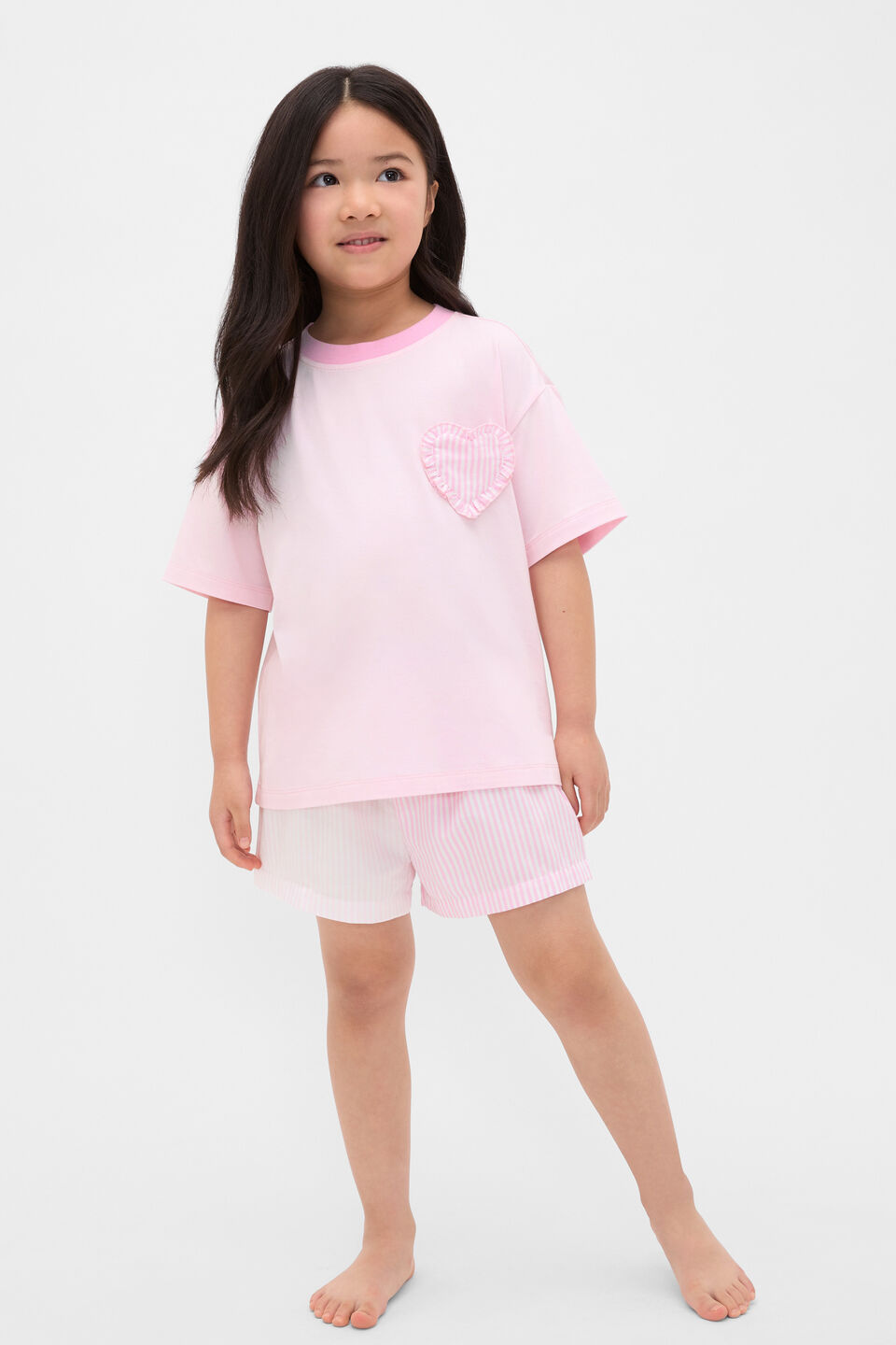 Heart Pocket Pyjama  Pink Lemonade