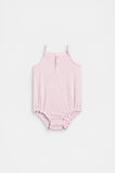 Terry Flower Romper  Berry  hi-res