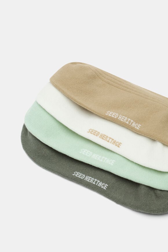 4 Pack Sneaker Sock  Soft Moss Multi  hi-res